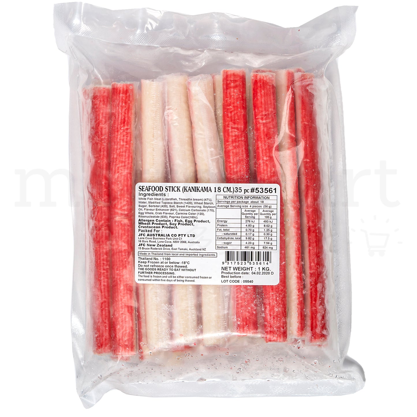 KIBUN Kanikama - Frozen JFC Seafood Stick 35pc / 1kg