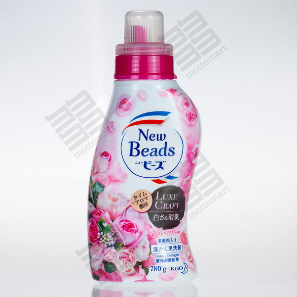 KAO Softening Laundry Detergent Luxurious Floral Fragrance - Rose (780g) 花王 ニュービーズ ローズ＆マグノリアの香り 柔軟剤入り洗たく用洗剤