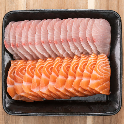 2 x SASHIMI COMBINATION - KING FISH & SALMON (500G) (1kg in total)