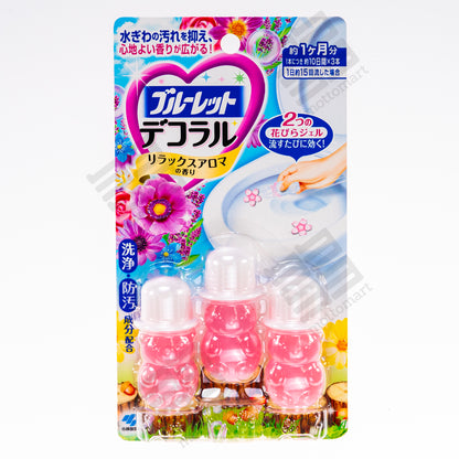 KOBAYASHI Bluelet Dekoraru Toilet Bowl Cleaner Natural Aroma - Toilet Bowl Cleaner Natural Relaxing Aroma (7.5g×3pcs) 小林製薬 ブルーレット デコラル リラックスアロマの香り