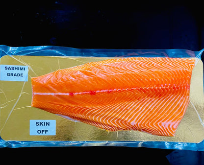 【FROZEN】 SALMON FILLET SKIN OFF (BONELESS) 1.992kG/PACK