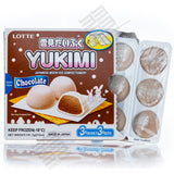 LOTTE YUKIMI Japanese Mochi Ice Confectionery - Strawberry 3 Pieces x 3 Packs (270ml)