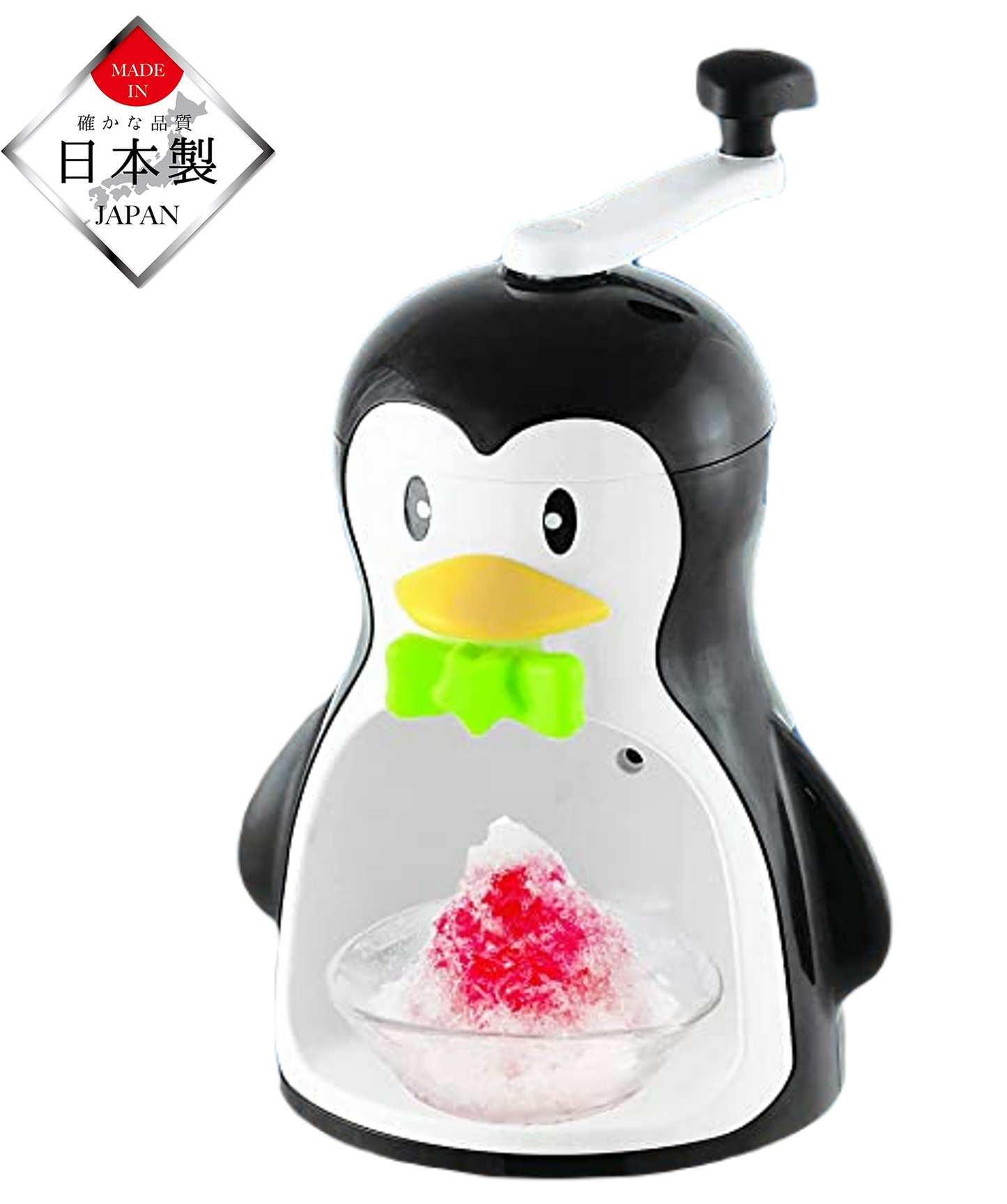 Kakigori (Shaved Ice) Maker - Ice Shaving Machine Penguin Black