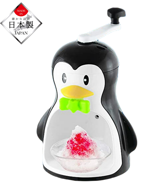 Kakigori (Shaved Ice) Maker - Ice Shaving Machine Penguin Black